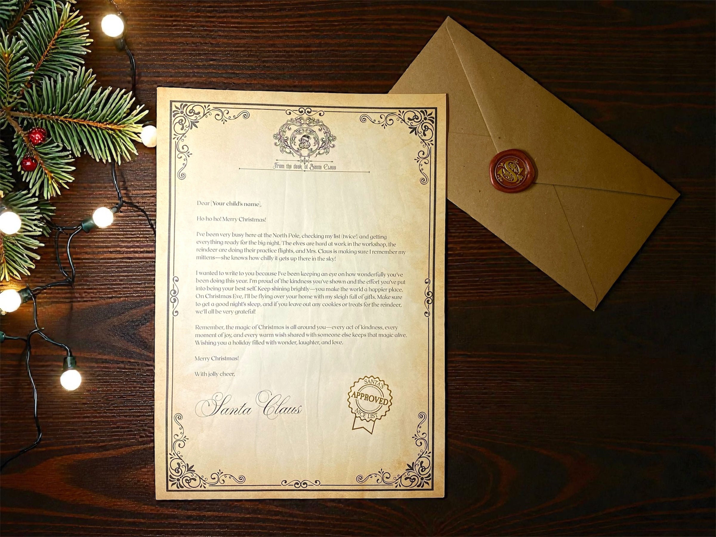 Personalised Santa Claus Letter Kit